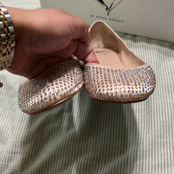 Steve Madden pink blush I-dreemy sparkly flats - Picture 3 of 7